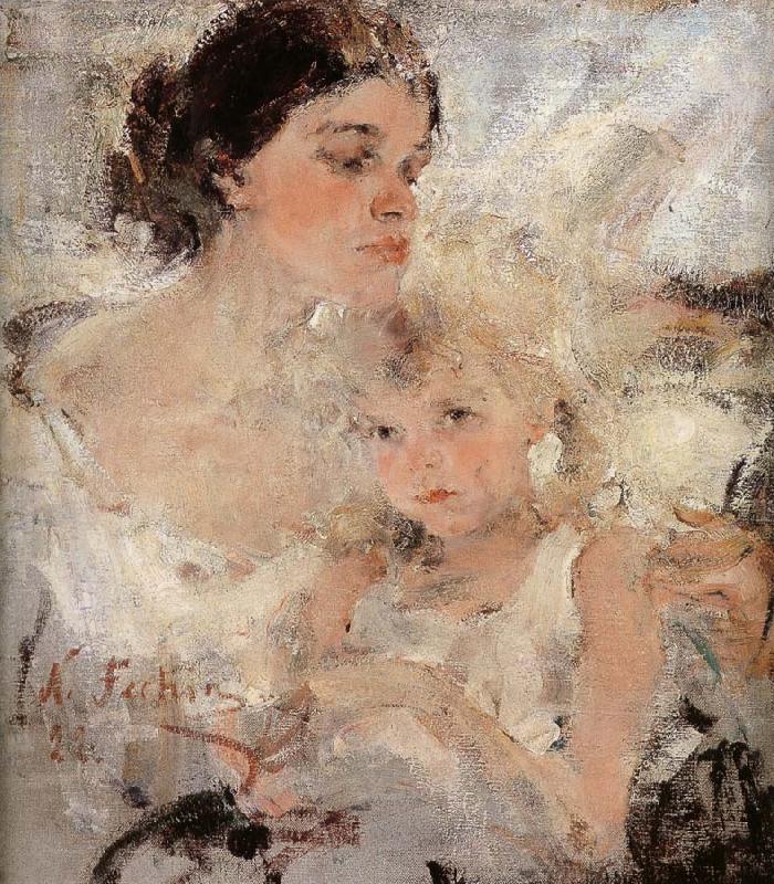 Nikolay Fechin Artist-s Wife and his daughter